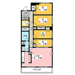 S-FORT横浜青葉台 4SLDKの間取図画像