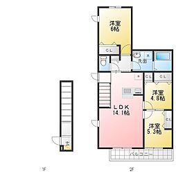 田奈町TT 賃貸併用住宅新築工事 3LDKの間取図画像