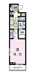 モーリンハイツ 1Kの間取図画像