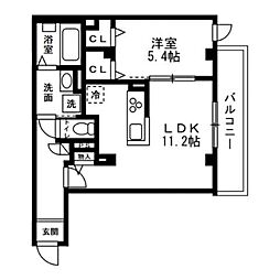 ディアコートあざみ野 1LDKの間取図画像