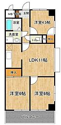 クリエイト村田 3LDKの間取図画像
