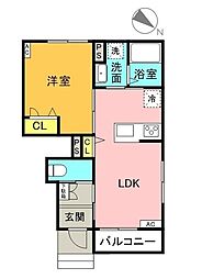 メゾン・ソレイユ 1LDKの間取図画像