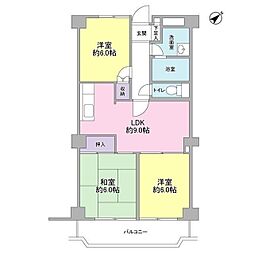 ジュノーヒル 3DKの間取図画像