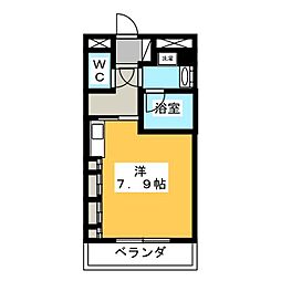 セジュール市ケ尾 ワンルームの間取図画像