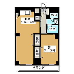 ヴェルデ藤ケ丘 1LDKの間取図画像
