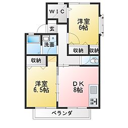 グリーンパル 2LDKの間取図画像
