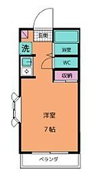 フォンテーヌ大倉山 ワンルームの間取図画像