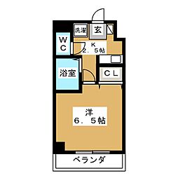 アスタリスク日吉 1Kの間取図画像