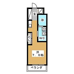アークKB館 ワンルームの間取図画像
