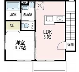 エスぺランサ 2階1DKの間取り