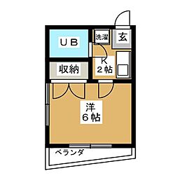 EXCELSIOR松ヶ丘 1Kの間取図画像