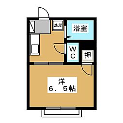 リバティ1 1Kの間取図画像