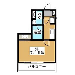 ラティエラ横濱六角橋 1Kの間取図画像