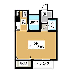 アヴニール・グレイス ワンルームの間取図画像