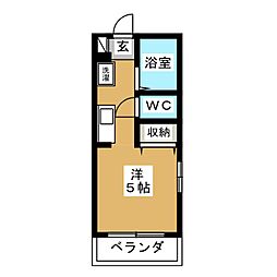 エミネンス・コトー ワンルームの間取図画像