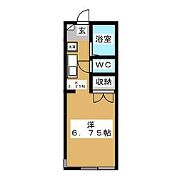 プライム反町 ワンルームの間取図画像