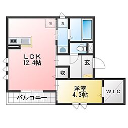 Fontana D'oro 1LDKの間取図画像