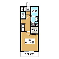 MOハイツ31 1Kの間取図画像