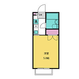 パークヒルズA 1Kの間取図画像