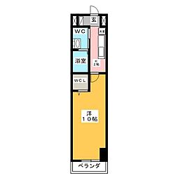 SOLARE横濱 1Kの間取図画像