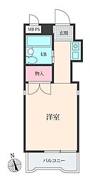 エクセレント21 ワンルームの間取図画像
