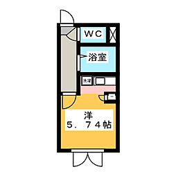 WITHPLACE上星川 ワンルームの間取図画像
