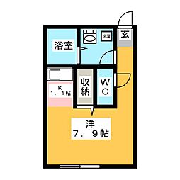 ミルクリーク保土ケ谷 ワンルームの間取図画像