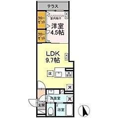 DBless横濱赤門通り 1LDKの間取図画像