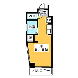 F&K横浜 ワンルームの間取図画像