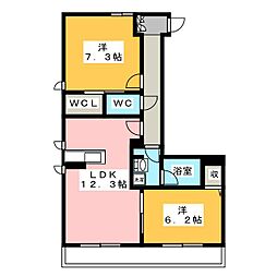 Forena羽沢横浜国大 2LDKの間取図画像