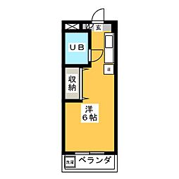 スターリー53 ワンルームの間取図画像