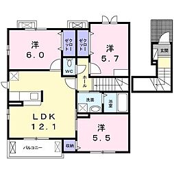 コンフォートヒル 3LDKの間取図画像