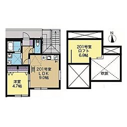 ファーストブライツテラス 1LDKの間取図画像