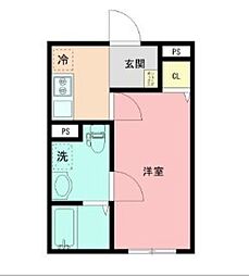 横浜市瀬谷区瀬谷5丁目アパート 1Kの間取図画像