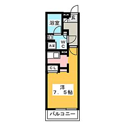 リブリ・西谷 ワンルームの間取図画像