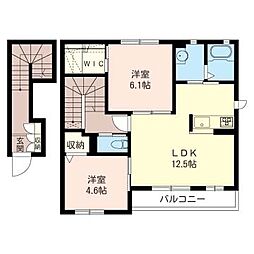 プランドール湘南 2LDKの間取図画像