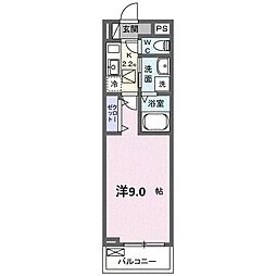サンプレイス ザ・サード 1Kの間取図画像
