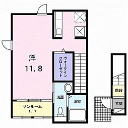 サンテラス本郷台B ワンルームの間取図画像