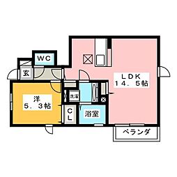 ドルチェ鎌倉 1LDKの間取図画像
