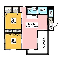 ヴィラハウス鎌倉 2LDKの間取図画像
