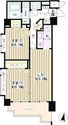 オーシャンプラザアネックス 2LDKの間取図画像