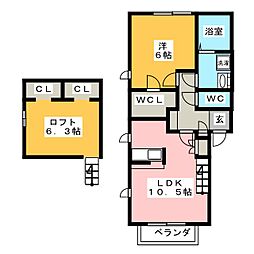 GrandCoteau 1LDKの間取図画像