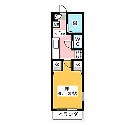 ヘーベルメゾン北鎌倉 1Kの間取図画像