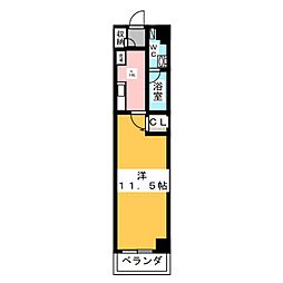ヴァンクール湘南 1Kの間取図画像