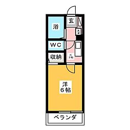 學遊館 1Kの間取図画像