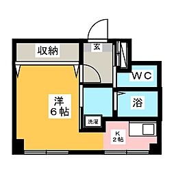 ラフィントール湘南 1Kの間取図画像