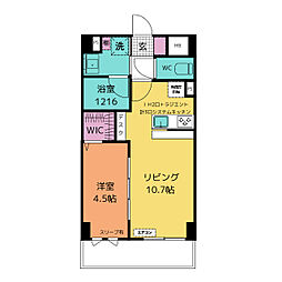 エルザス湘南III 1LDKの間取図画像
