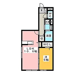 ハーウェル湘南台 1LDKの間取図画像