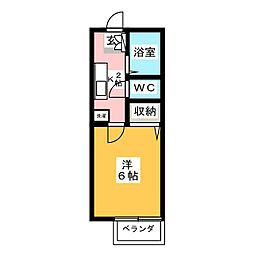 ヴィラコスモス 1Kの間取図画像