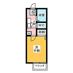 ヴィラコスモス 1Kの間取図画像